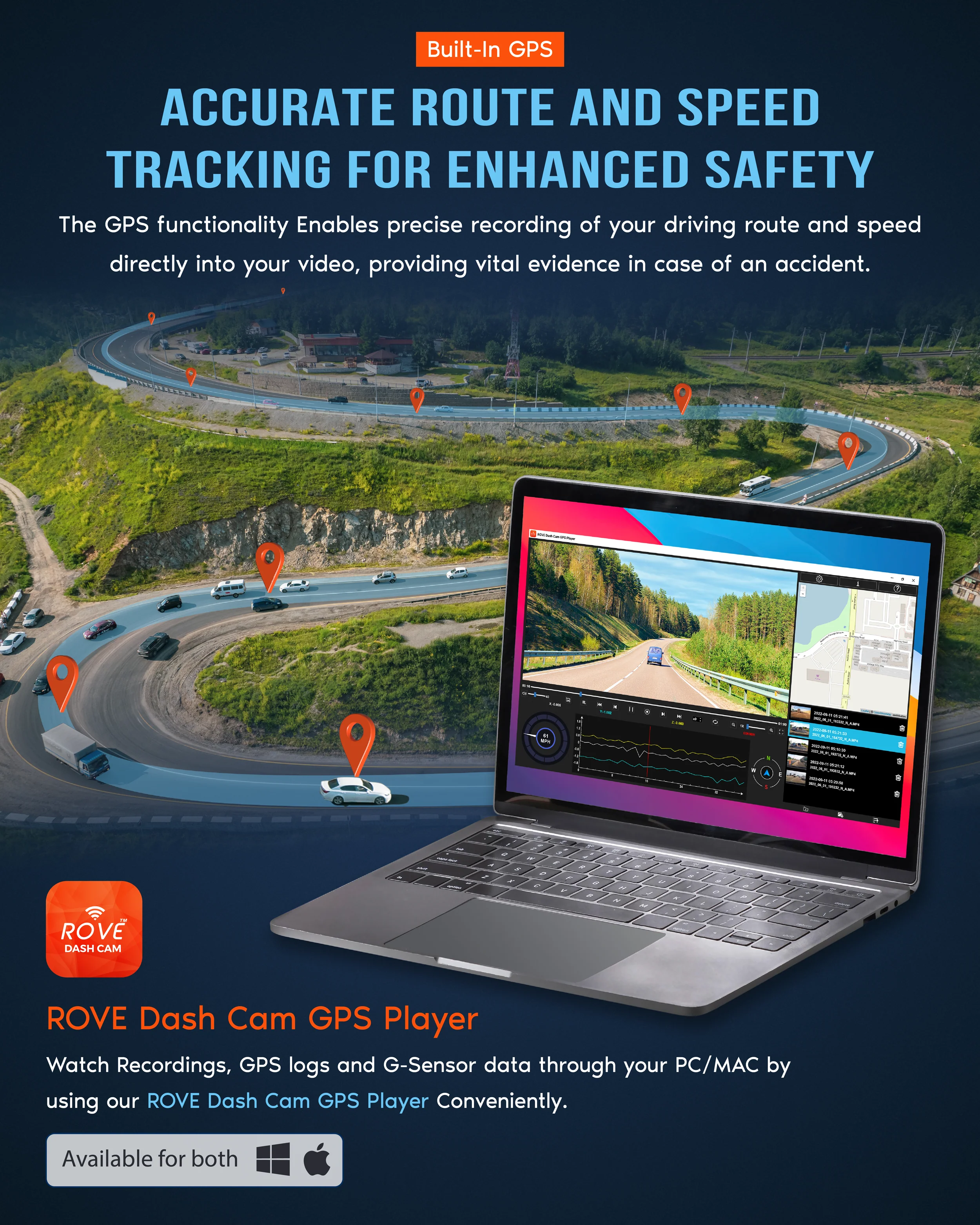 ROVE R2-4K DUAL Dash Cam Front and Rear, STARVIS 2 Sensor, FREE 128GB Card Included, 5G WiFi - Image 9