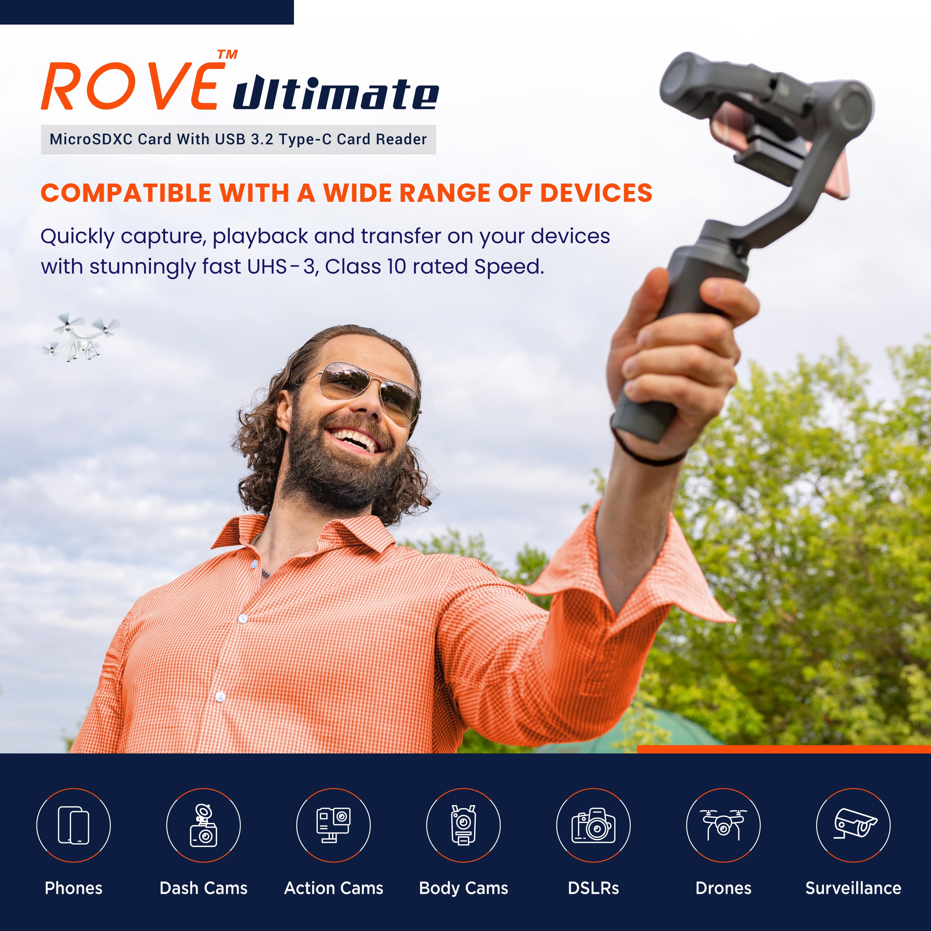 3 Rove Ultimate 256GB Micro SDXC Card with USB 3.2 Gen-1 Type-C card reader, Micro SD memory card for dash cam, Up to 170MB/s Read, 100MB/s Write, U3, Class10 - Image 5
