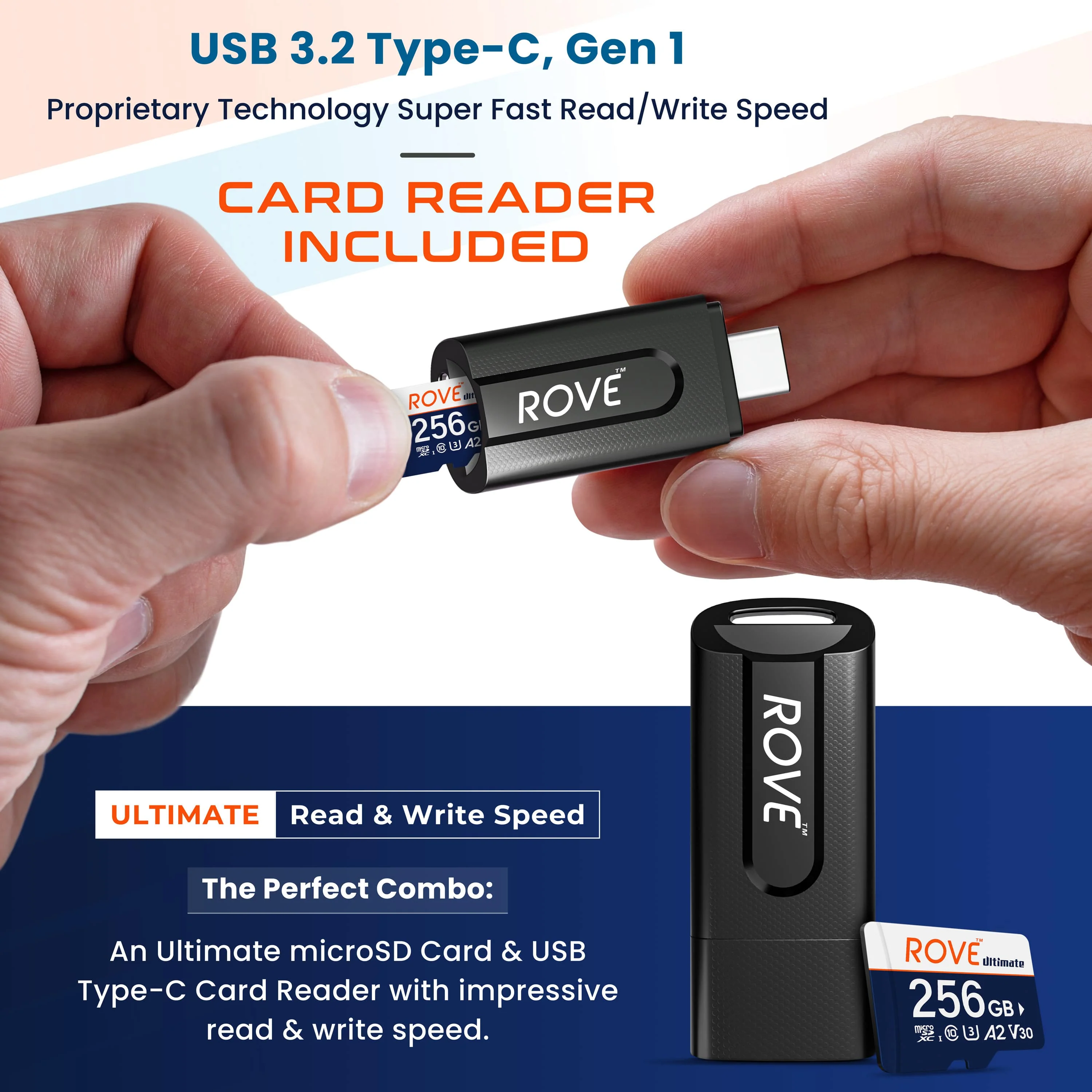 3 Rove Ultimate 256GB Micro SDXC Card with USB 3.2 Gen-1 Type-C card reader, Micro SD memory card for dash cam, Up to 170MB/s Read, 100MB/s Write, U3, Class10 - Image 6