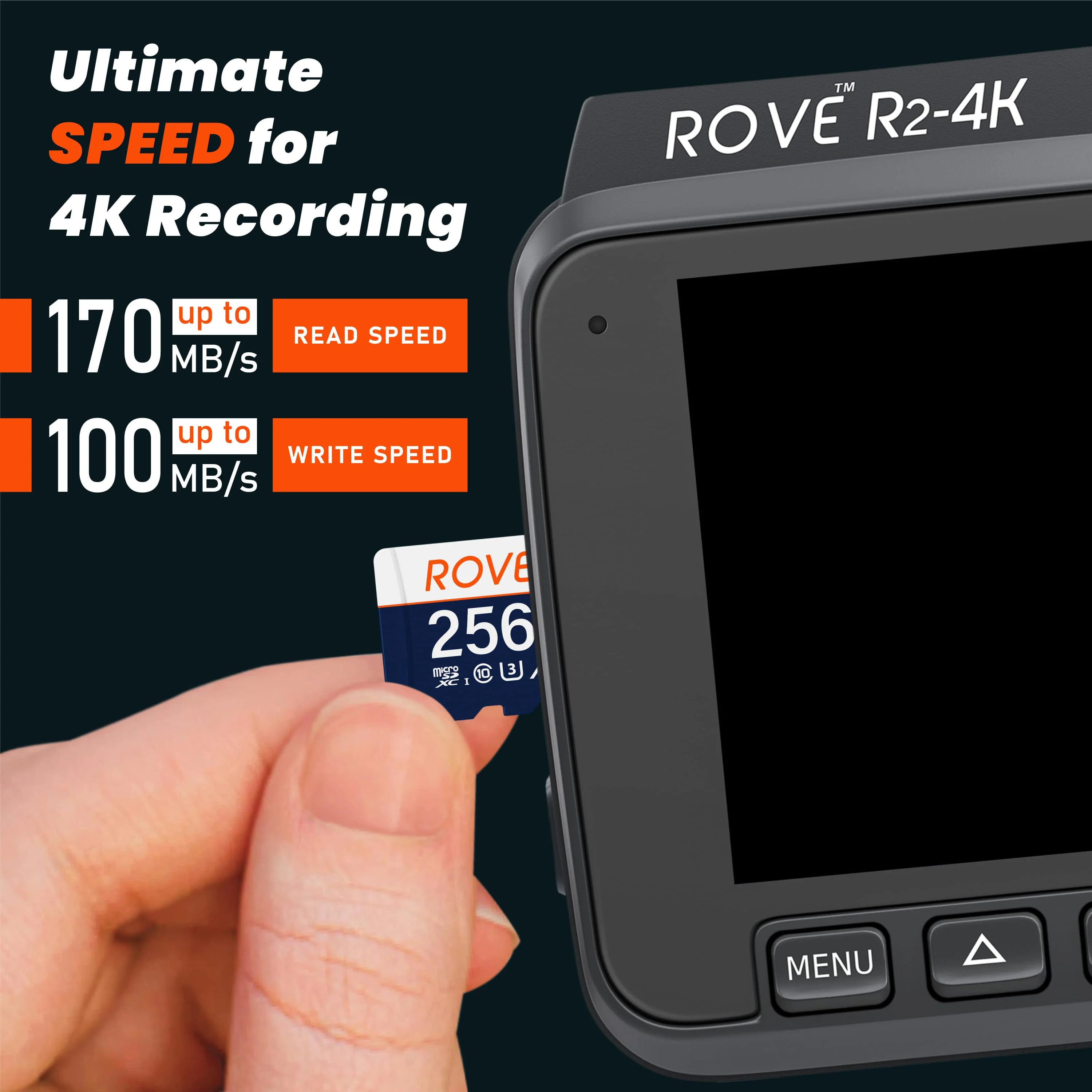 3 Rove Ultimate 256GB Micro SDXC Card with USB 3.2 Gen-1 Type-C card reader, Micro SD memory card for dash cam, Up to 170MB/s Read, 100MB/s Write, U3, Class10 - Image 7
