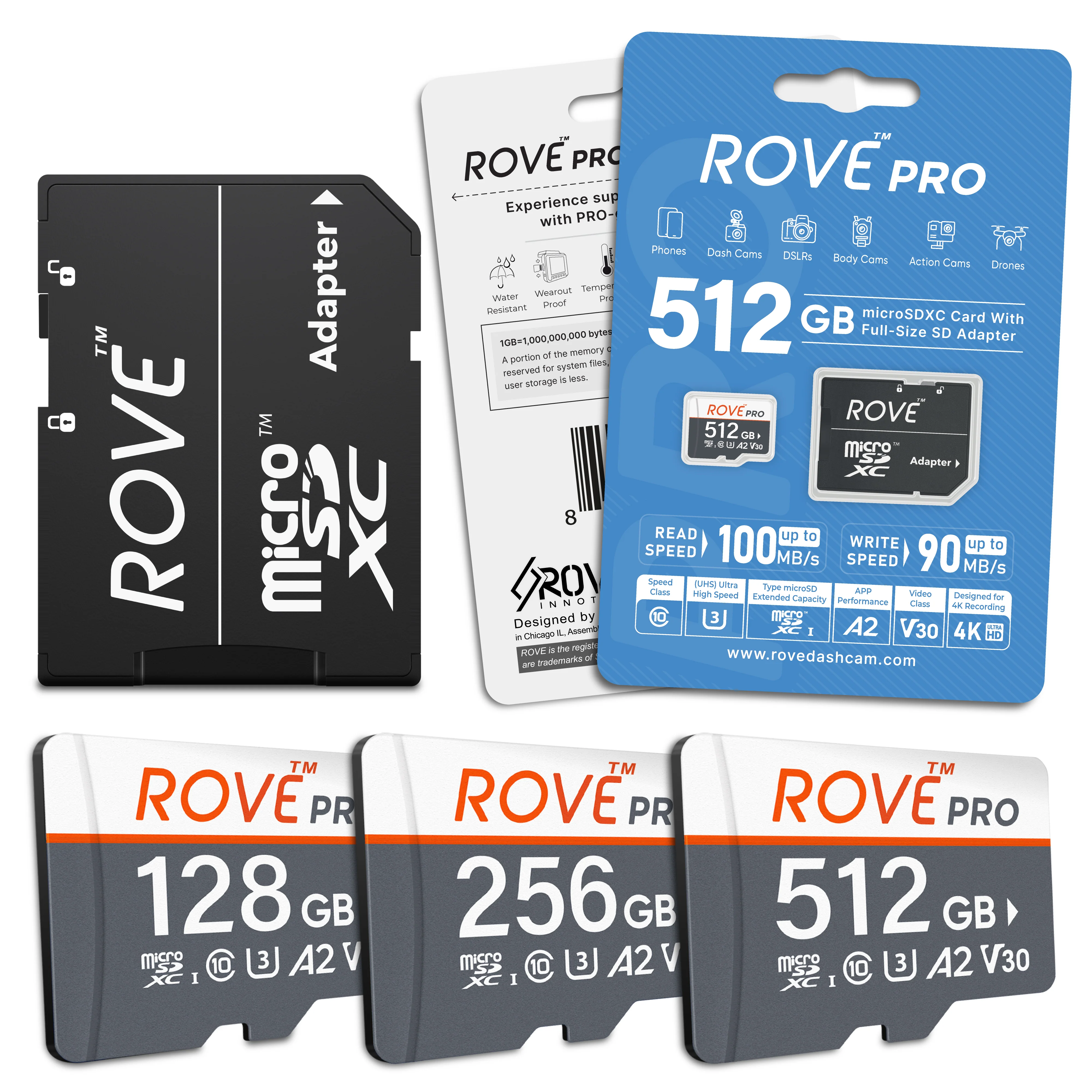 ROVE PRO 128GB/256GB/512GB/1TB Micro SDXC Memory Card with Full-Size SD Adapter, C10, U3, A2, Up to 100 MB/s Read Speed, 90 MB/s Write Speed - Image 12