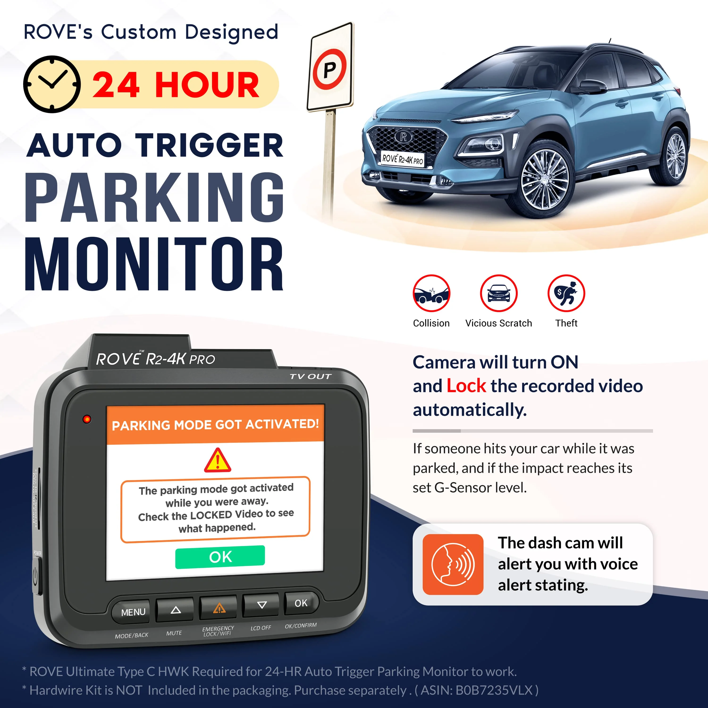 [Open Box] ROVE R2-4K Pro Dash Cam - Returned Item within their 1st 30-days - Image 5